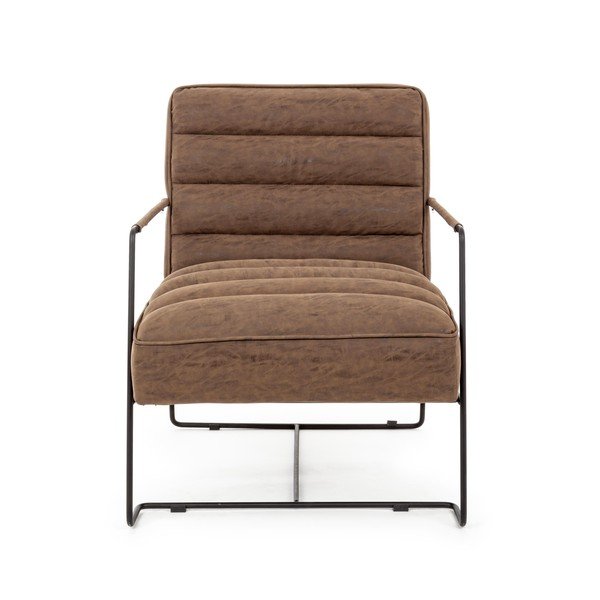 Hnědé křeslo z imitace kůže Brianna – Bizzotto-image-2