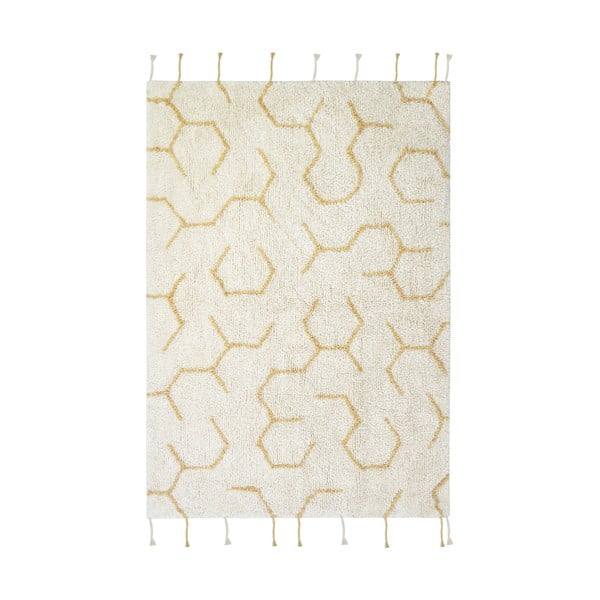 Krémový bavlněný dětský hrací koberec 90x130 cm Pollination – Lorena Canals-image-3