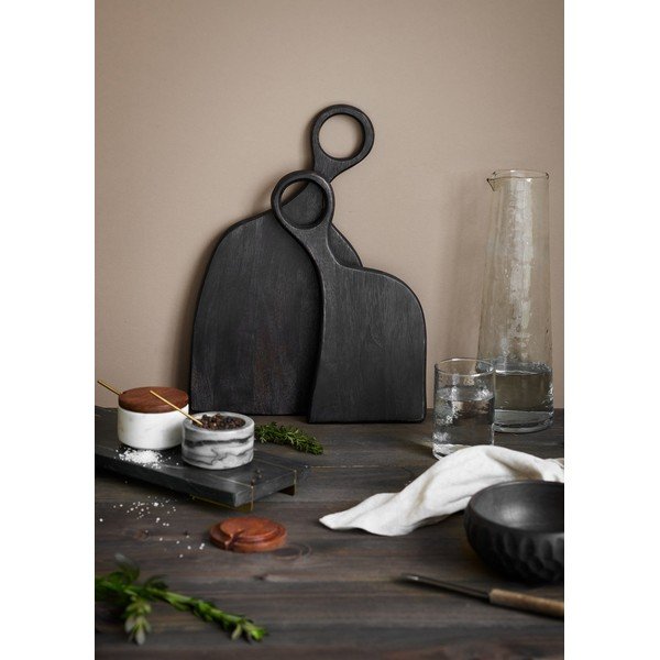 Servírovací dřevěná prkénka v sadě 2 ks 41 x 21 cm Palani – House Nordic-image-1