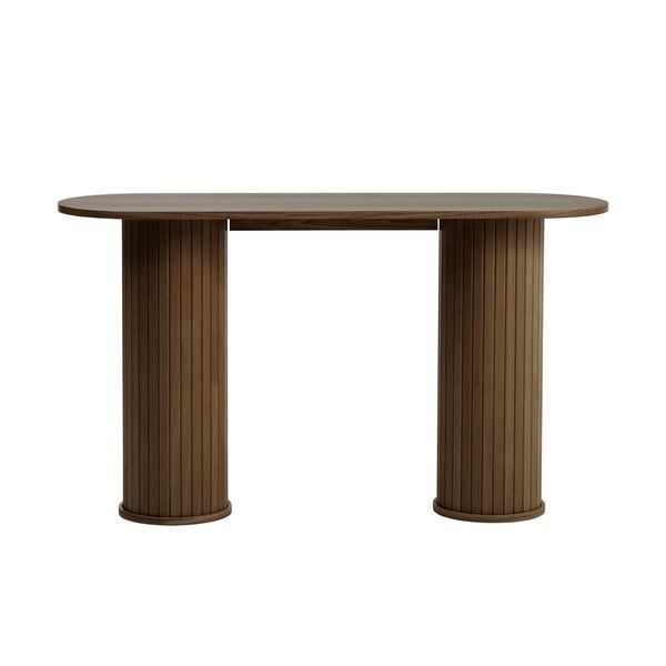 Hnědý konzolový stolek 40x130 cm Nola – Unique Furniture