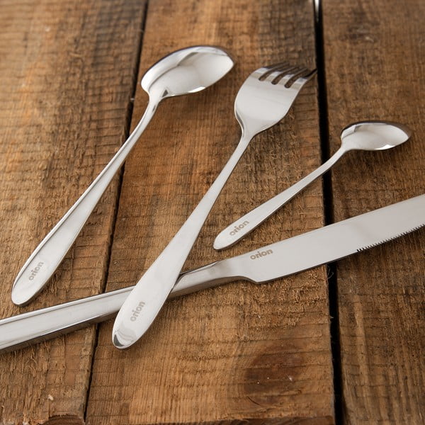 Nerezový příbor 24 ks ve stříbrné barvě Mirror – Orion-image-3