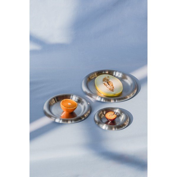 Nerezové talíře v sadě 2 ks ve stříbrné barvě ø 28 cm Roto – noo.ma-image-3