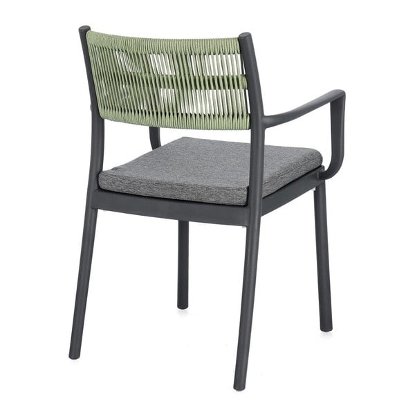 Šedé plastové zahradní židle v sadě 4 ks Alvin   – Bizzotto-image-4