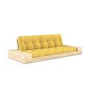Žlutá manšestrová rozkládací pohovka 244 cm Base – Karup Design