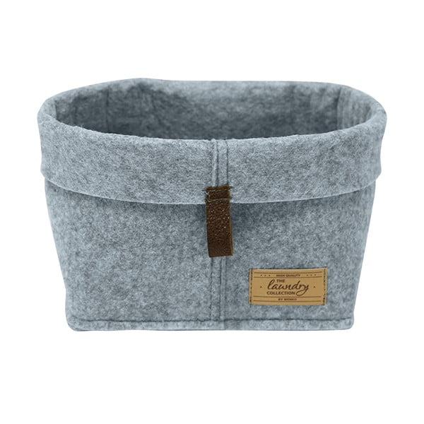Šedý textilní organizér Wenko Felt, 24 x 16 cm