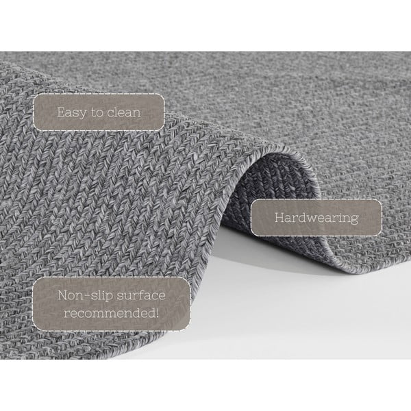 Šedý venkovní koberec běhoun 200x80 cm - NORTHRUGS-image-4
