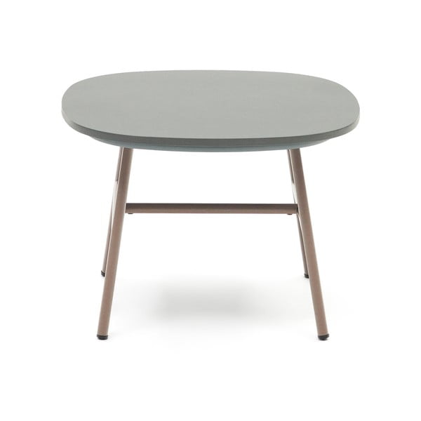 Kulatý zahradní odkládací stolek s betonovou deskou ø 60 cm Bramant – Kave Home