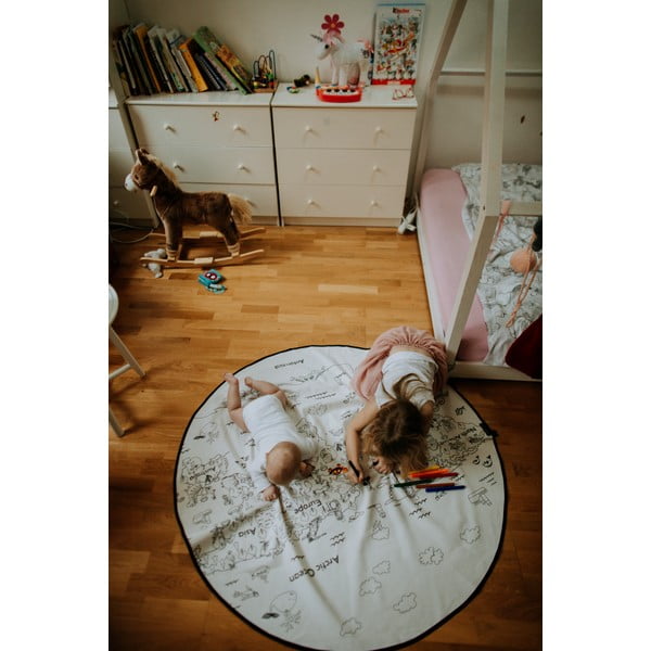 Vybarvovací dětský koberec Butter Kings Camping, ø 130 cm-image-4