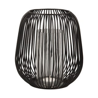Černá stolní lucerna PT LIVING Lantern, výška 21 cm