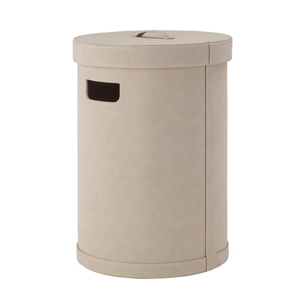 Béžový koš na prádlo z umělé kůže Sahla M – Blomus