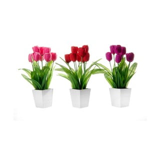 Sada 3 dekorací ve tvaru květiny Casa Selección Tulip