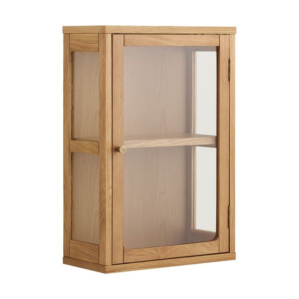 Závěsná vitrína v přírodní barvě 40x60x20 cm Zamora – House Nordic-image-2