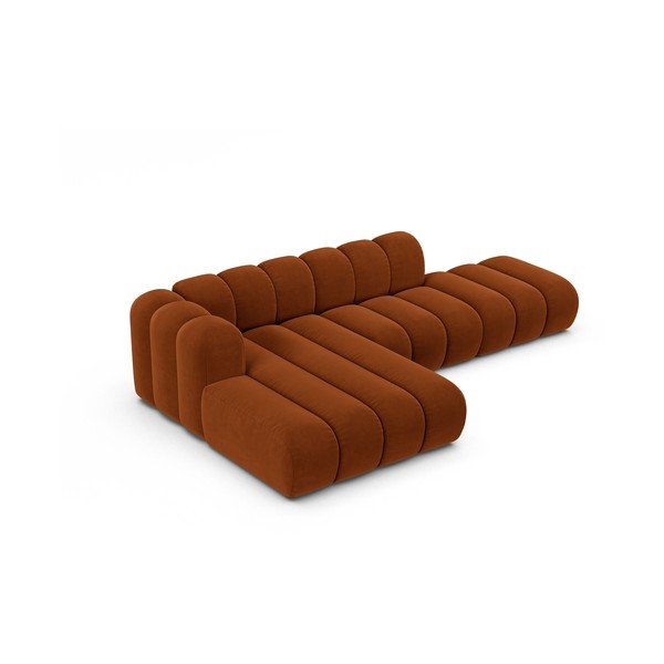 Oranžová rohová pohovka (levý roh) Lupine – Micadoni Home-image-2