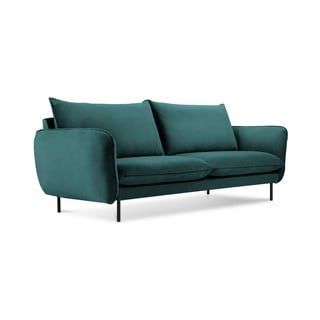 Petrolejově zelená sametová pohovka Cosmopolitan Design Vienna, 160 cm