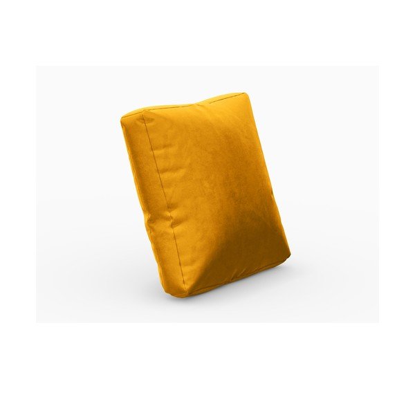 Žlutý sametový polštář k modulární pohovce Rome Velvet - Cosmopolitan Design-image-1