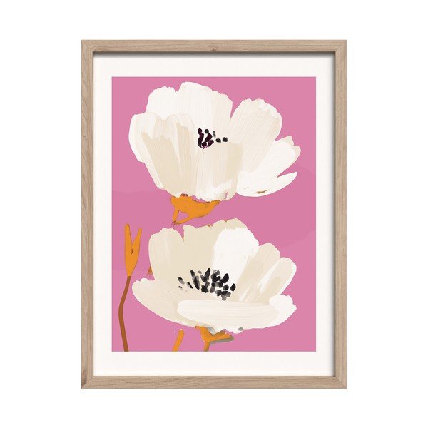 Tištěný obraz s rámem 30x40 cm Peony Bloom – Styler