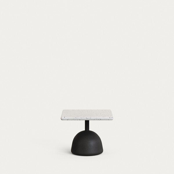 Zahradní konferenční stolek s terrazzo deskou 44x44 cm Saura – Kave Home-image-2