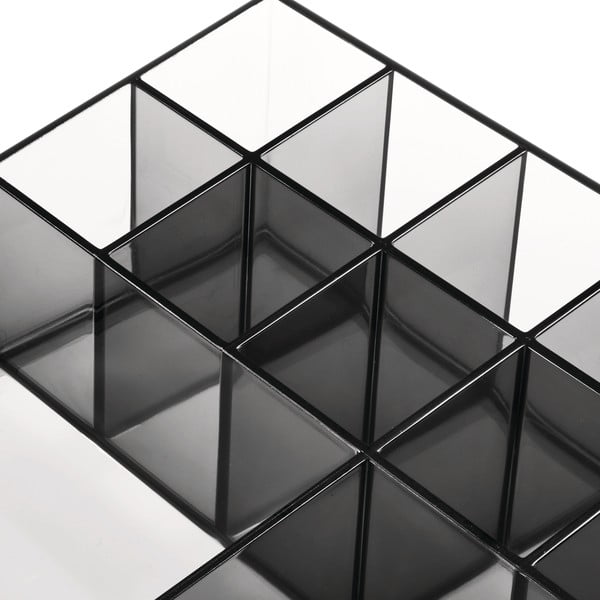 Matně černý koupelnový organizér na kosmetiku z recyklovaného plastu Cosmetic Station – iDesign-image-4