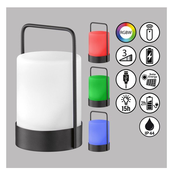 LED solární stmívatelné venkovní svítidlo na dálkové ovládání ø 12 cm Casoli – Fischer & Honsel-image-2