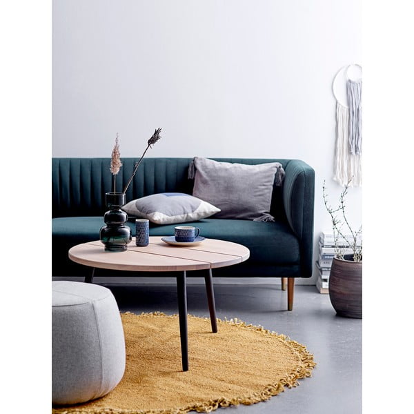 Žlutý jutový koberec Bloomingville Sun, ⌀ 150 cm-image-1