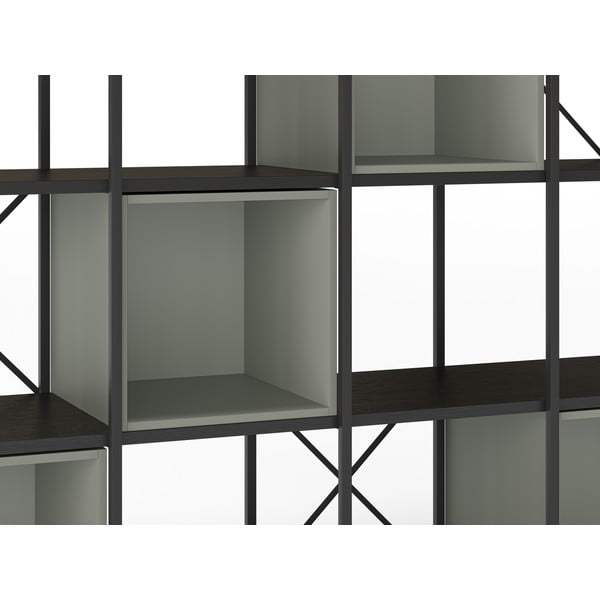 Zeleno-černá knihovna 140x179 cm Anya – Marckeric-image-4