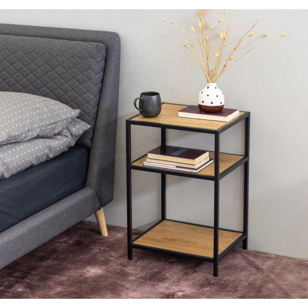 Černý noční stolek Seaford - Actona-image-1