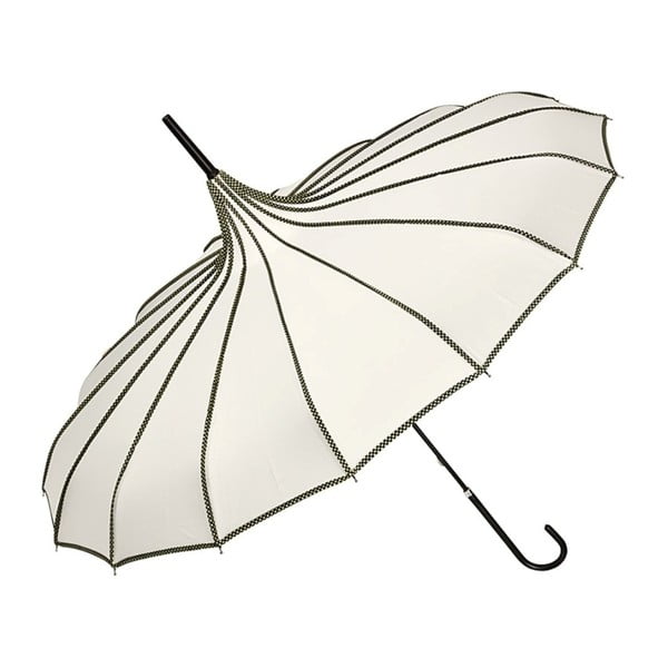 Krémový holový deštník Von Lilienfeld Pagoda Justine, ø 90 cm