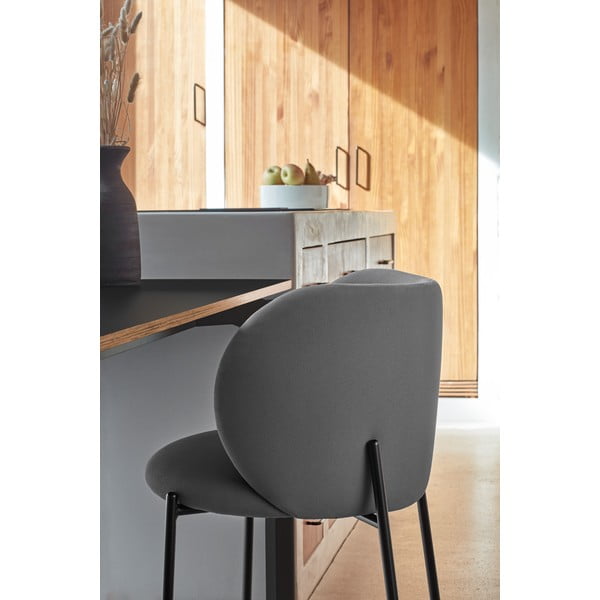 Tmavě šedá čalouněná jídelní křesla v sadě 2 ks Mogi – Teulat-image-1