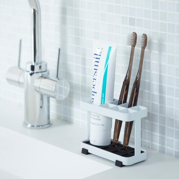 Bílý stojánek na kartáčky a pastu YAMAZAKI Tower-image-1