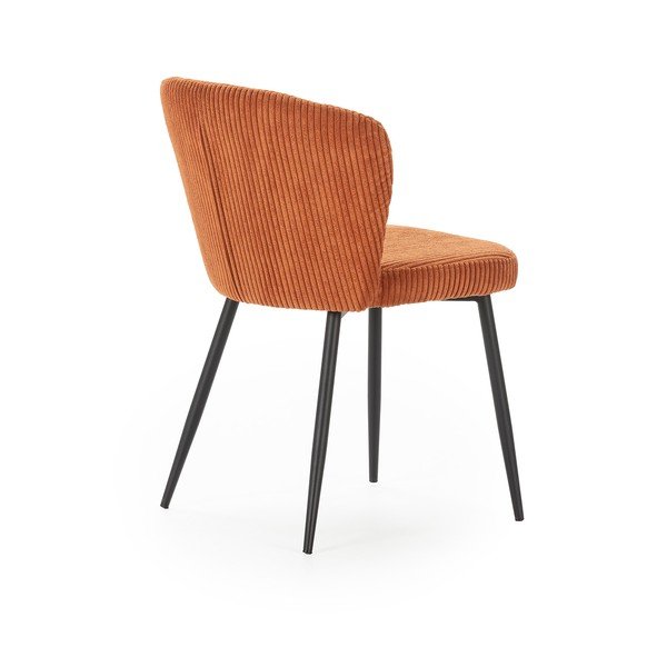 Oranžové manšestrové jídelní židle v sadě 4 ks Megan – Marckeric-image-4