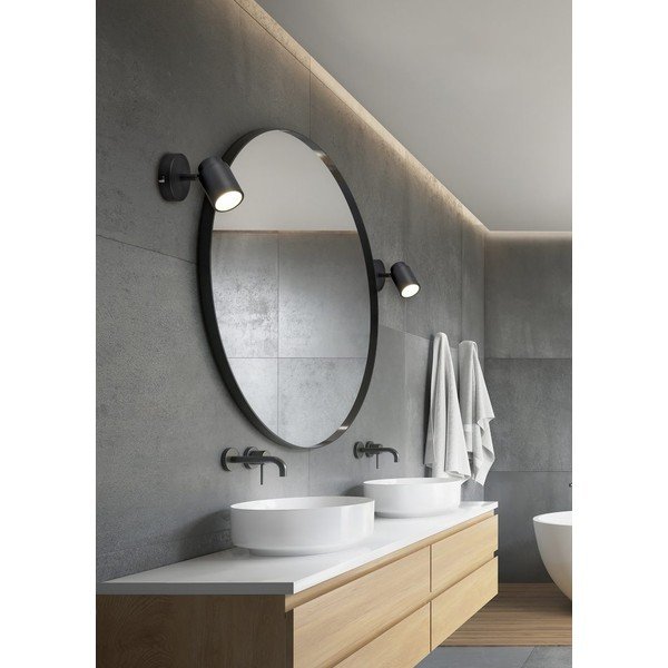 Matně černé kovové bodové svítidlo 10x9 cm Angelo – Trio-image-1