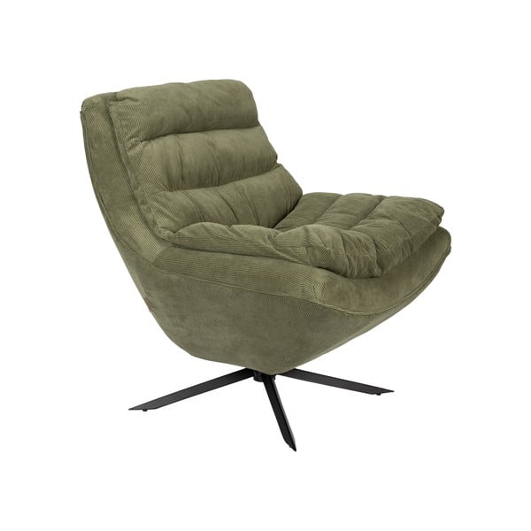 Zelené sametové křeslo Vince – Dutchbone