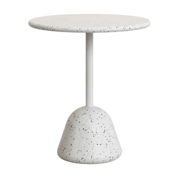 Bílý terrazzo kulatý jídelní stůl ø 70 cm Saura – Kave Home