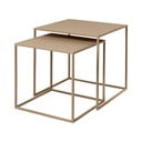 Béžové kovové konferenční stolky v sadě 2 ks 40x40 cm Fera – Blomus