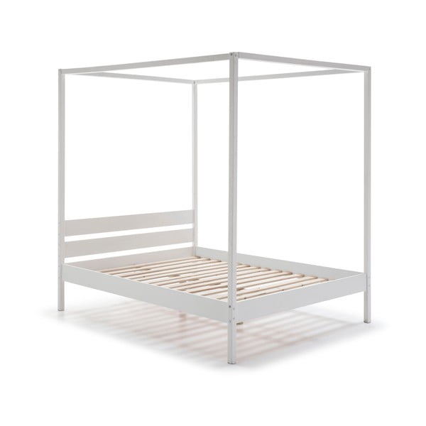 Bílá dvoulůžková postel s roštem 160x200 cm Dossel – Marckeric