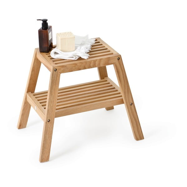 Stolička z dubového dřeva Wireworks Slatted Stool-image-4