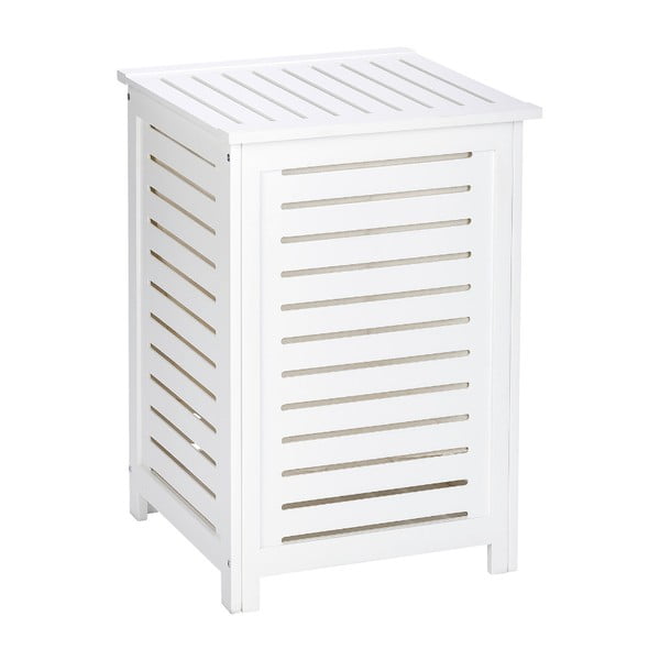 Bílý dřevěný koš na prádlo 56 l Oslo – Wenko-image-1