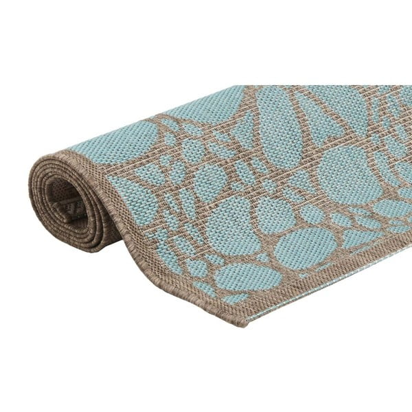 Modrý venkovní koberec Floorita Fiore, 160 x 230 cm-image-2