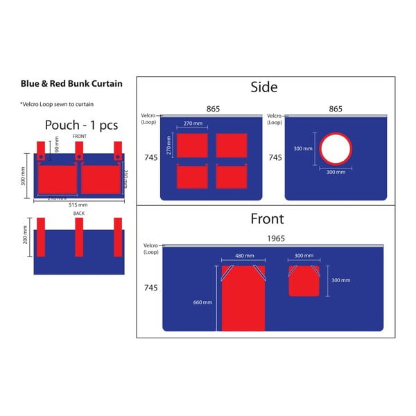 Dětský závěs k posteli 3 ks 195x75 cm Domino – Vipack-image-3