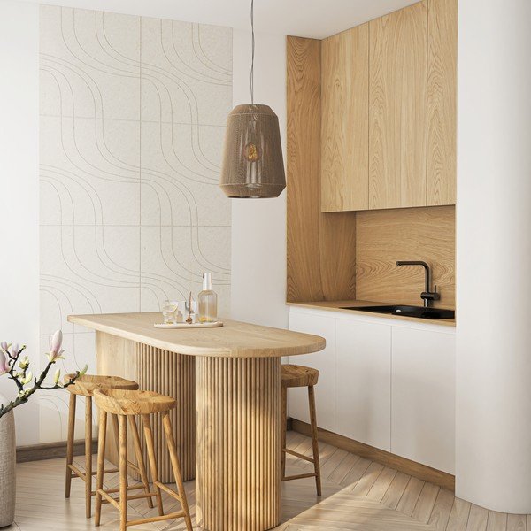 Látkové akustické panely v sadě 2 ks 60x60 cm Waves II – Styler-image-2