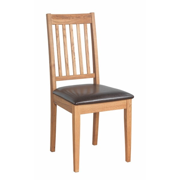 Přírodní dubová židle s černým sedákem  Folke Bragi