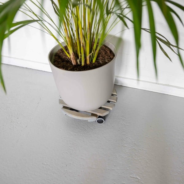 Dřevěný pojízdný podstavec pod květináč ø 29 cm (výška 8 cm) Indoor – Esschert Design-image-1