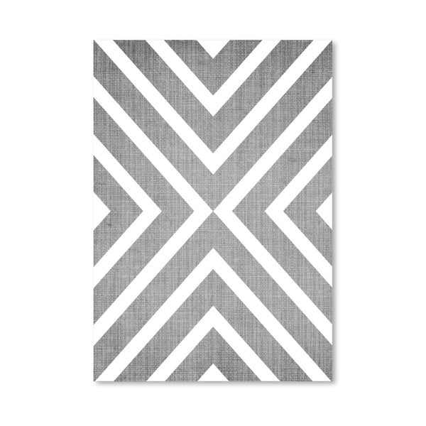 Plakát Geometric White Grey