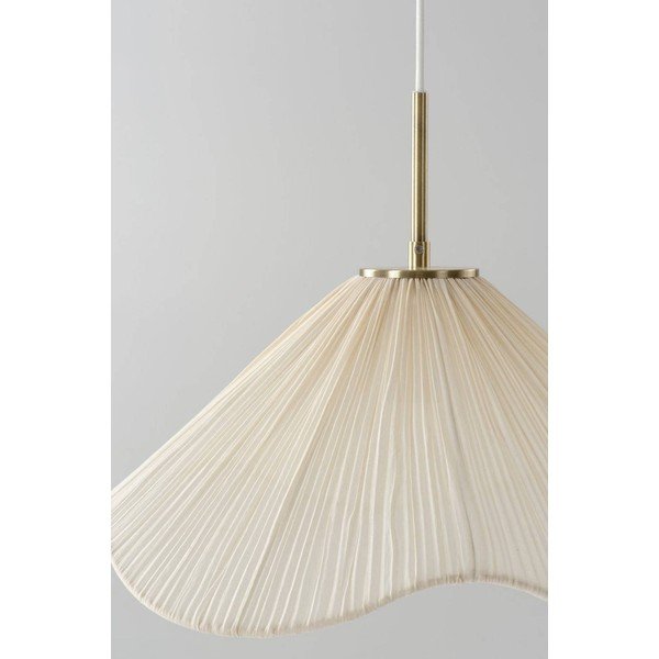 Krémové látkové závěsné svítidlo ø 50 cm Lunaria – Jotex-image-4