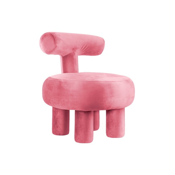 Růžové sametové křeslo Abrazo – Leitmotiv