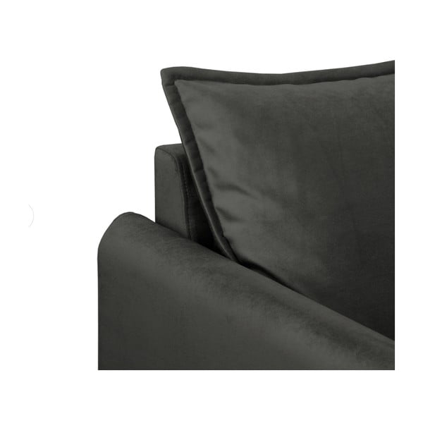 Tmavě šedé sametové křeslo Juli – Ropez-image-4