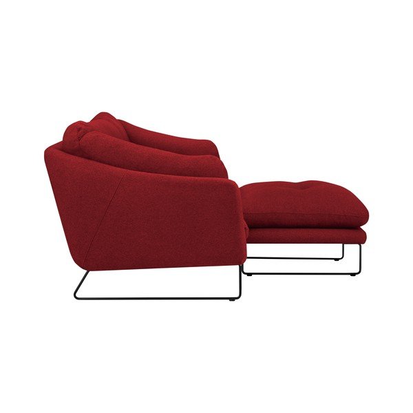 Set červené pohovky a sedacího pufu Windsor & Co Sofas Comet-image-2