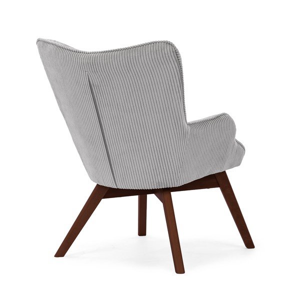 Šedé manšestrové křeslo Niko – Ropez-image-3