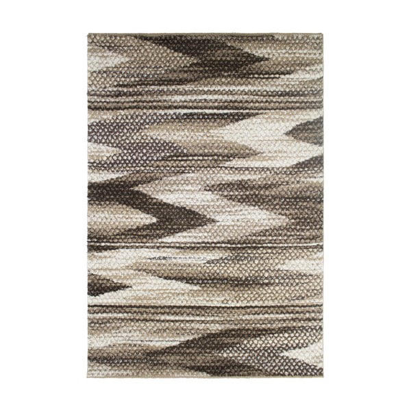 Hnědý koberec Calista Rugs Kyoto Zig Zag, 80 x 150 cm