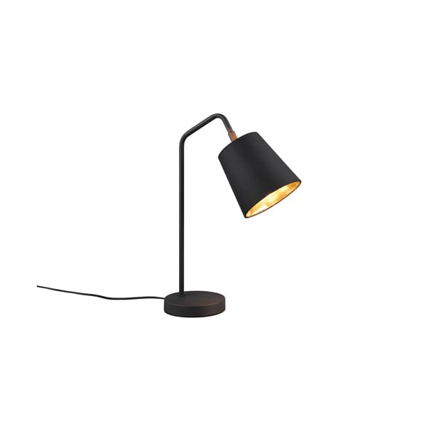Černá stolní lampa s textilním stínidlem (výška 45 cm) Buddy – Reality-image-1